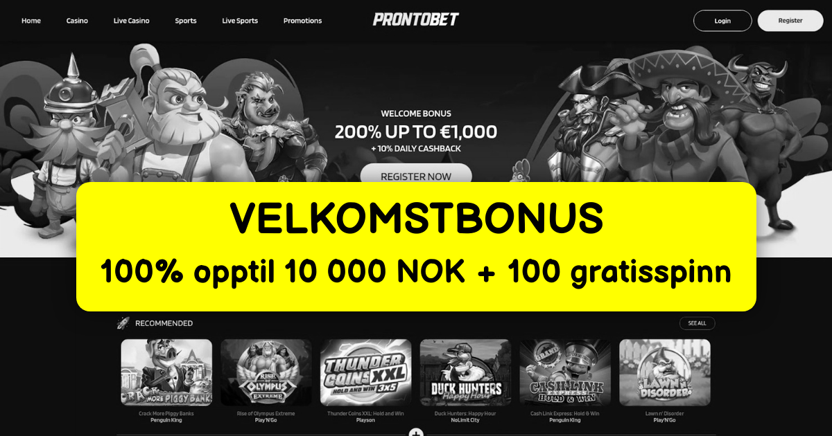 ProntoBet: Topp Nettcasino i Norge